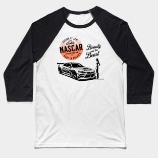 Motorsport Racing Beauty and Beast Baseball T-Shirt